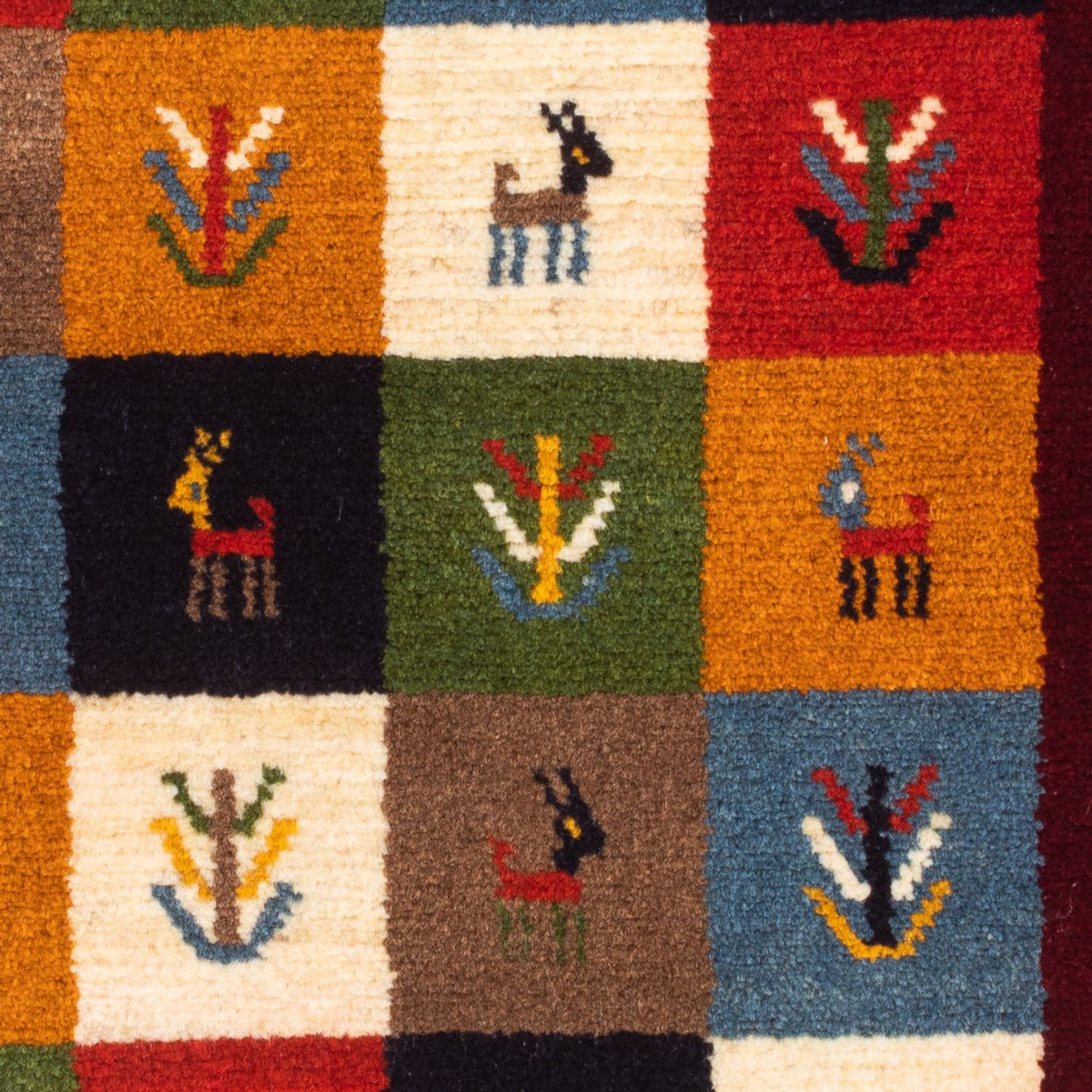 Tappeto Gabbeh - Persero - 88 x 61 cm - multicolore