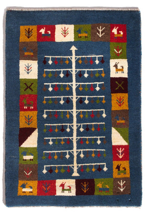 Tappeto Gabbeh - Persero - 90 x 62 cm - multicolore
