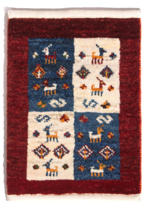 Tappeto Gabbeh - Persero - 60 x 40 cm - multicolore