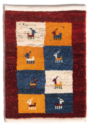 Tappeto Gabbeh - Persero - 60 x 40 cm - multicolore