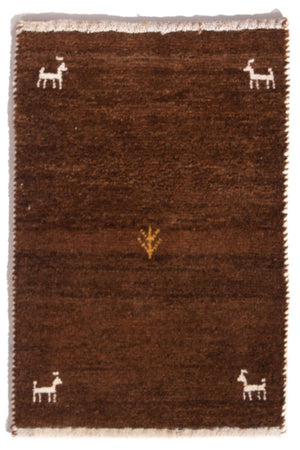 Tappeto Gabbeh - Persero - 60 x 40 cm - cammello scuro