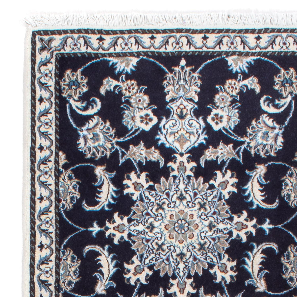 Tappeto corsia Tappeto Persero - Nain - 200 x 79 cm - blu scuro
