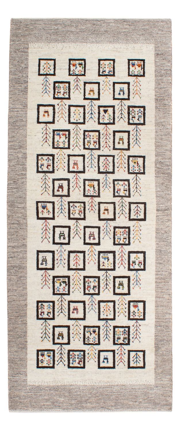 Tappeto corsia Tappeto Gabbeh - Loribaft Persero - 199 x 87 cm - naturale