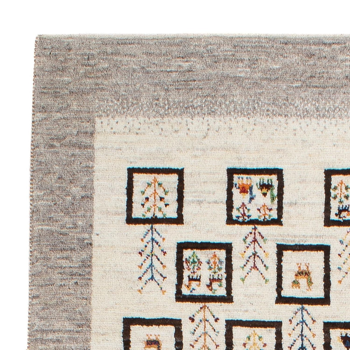 Tappeto corsia Tappeto Gabbeh - Loribaft Persero - 199 x 87 cm - naturale