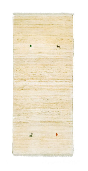 Tappeto corsia Tappeto Gabbeh - Persero - 202 x 75 cm - beige
