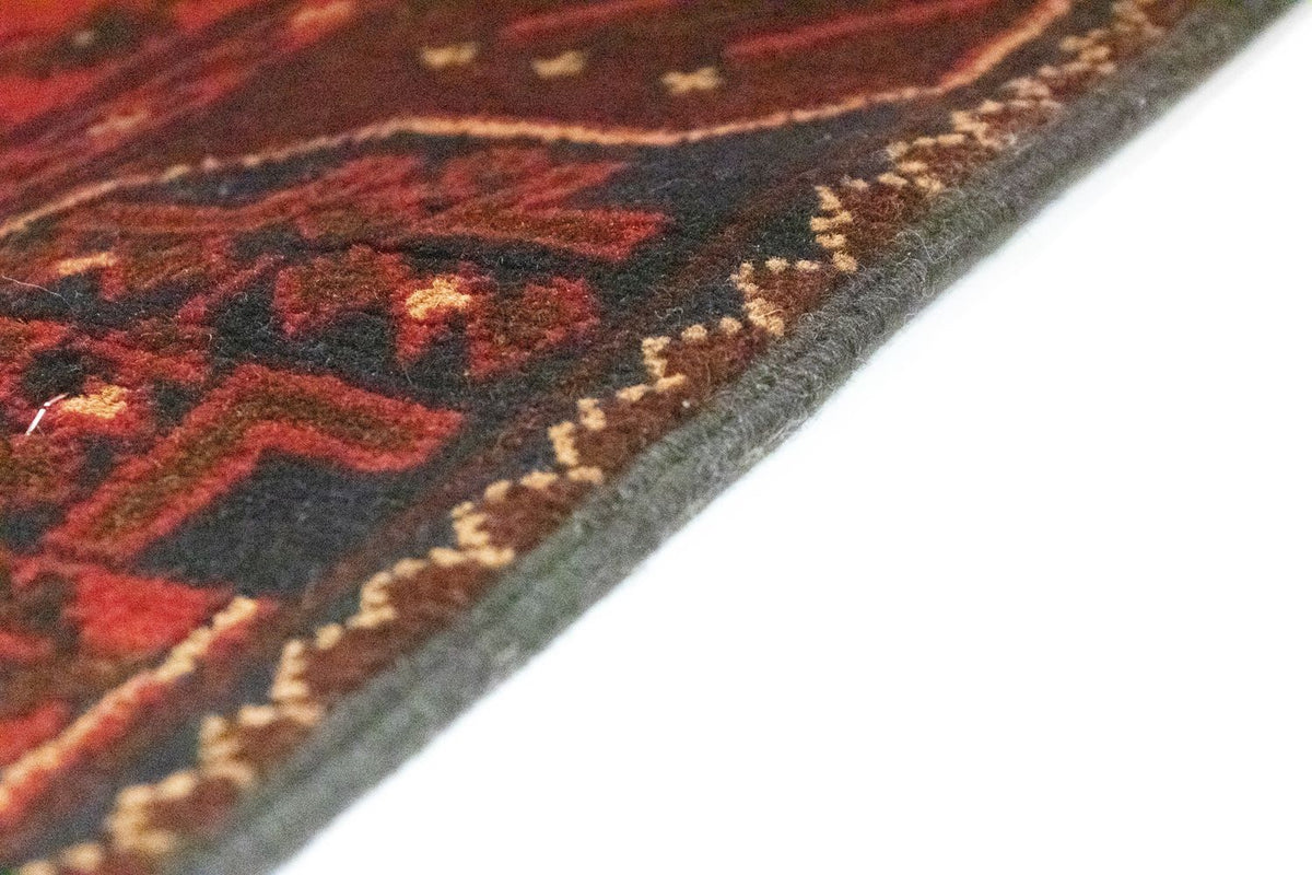 Tappeto corsia Tappeto afgano - Kunduz - 295 x 75 cm - rosso