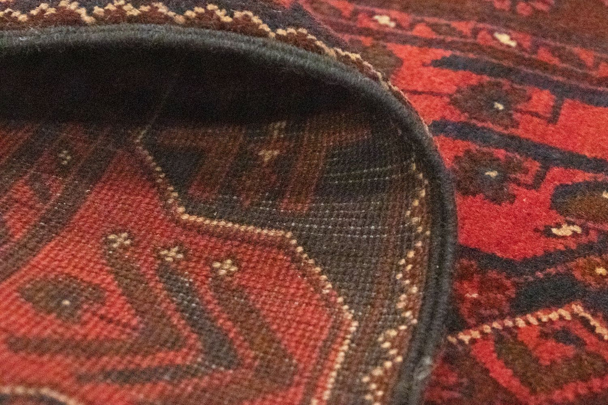 Tappeto corsia Tappeto afgano - Kunduz - 295 x 75 cm - rosso