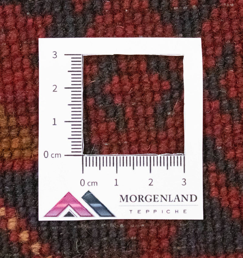 Tappeto corsia Tappeto afgano - Kunduz - 390 x 82 cm - rosso