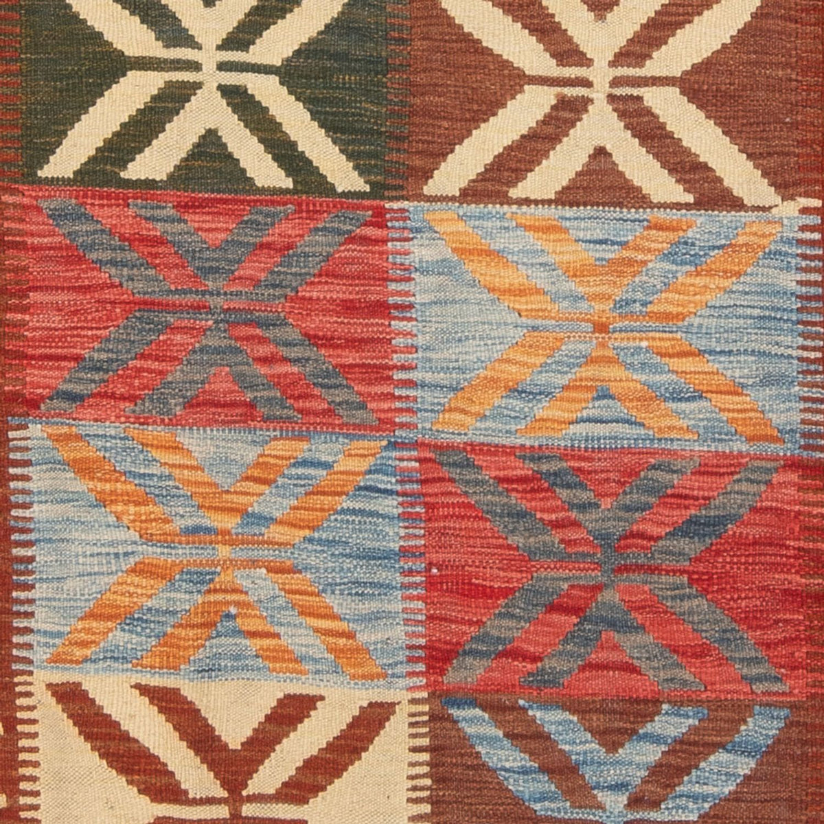 Tappeto Kelim - Splash - 204 x 158 cm - multicolore