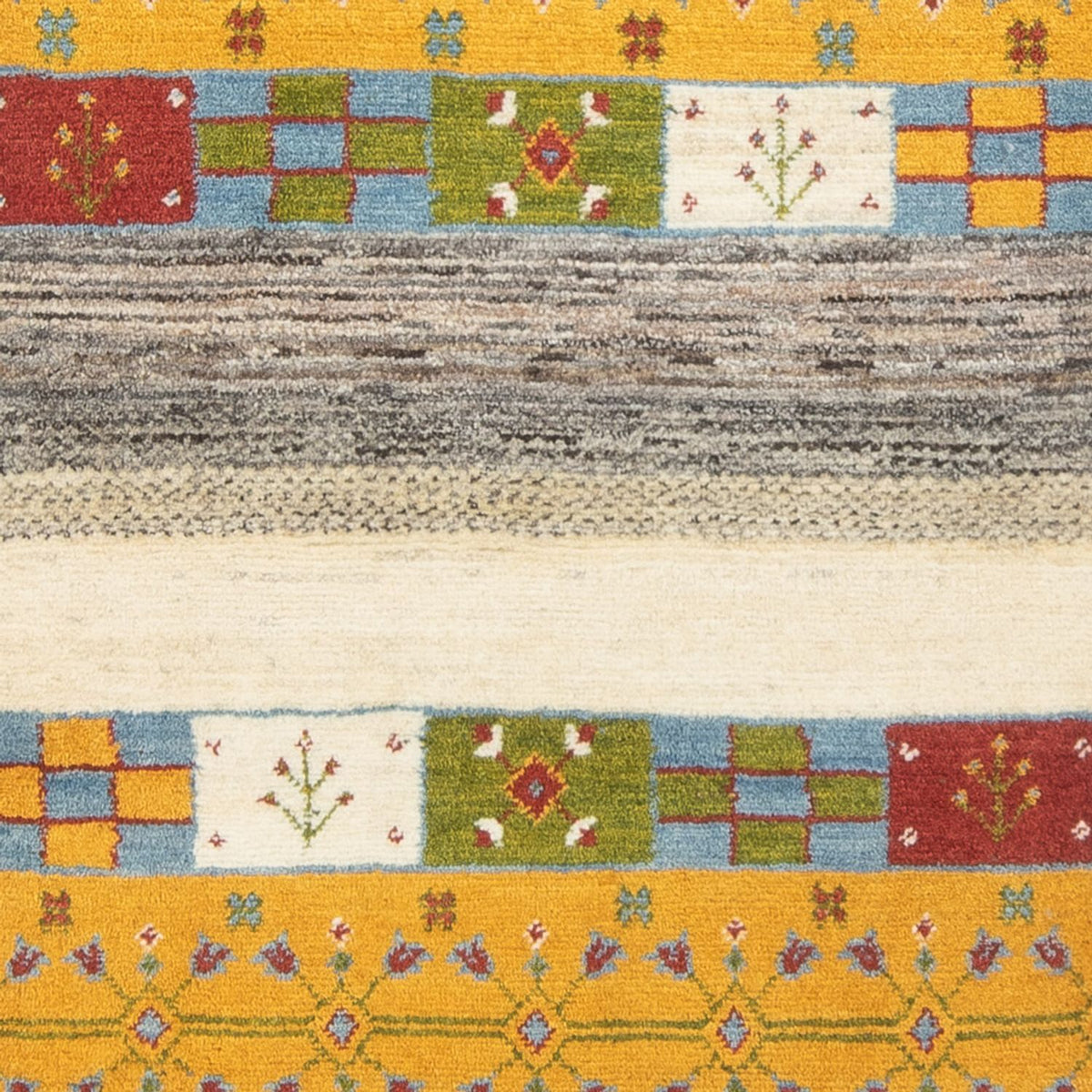 Tappeto corsia Tappeto Gabbeh - Persero - 200 x 82 cm - multicolore