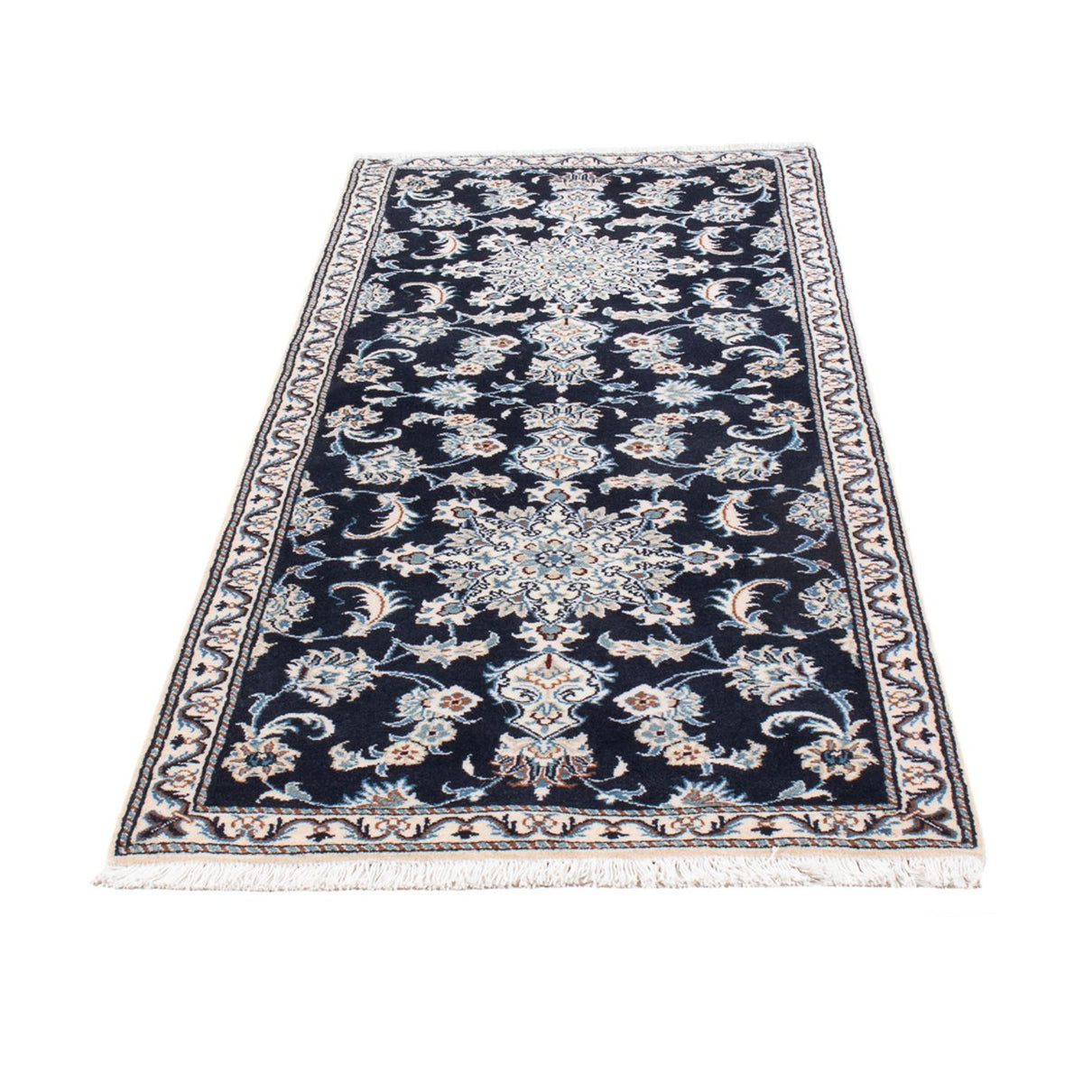 Tappeto corsia Tappeto Persero - Nain - 210 x 79 cm - blu scuro