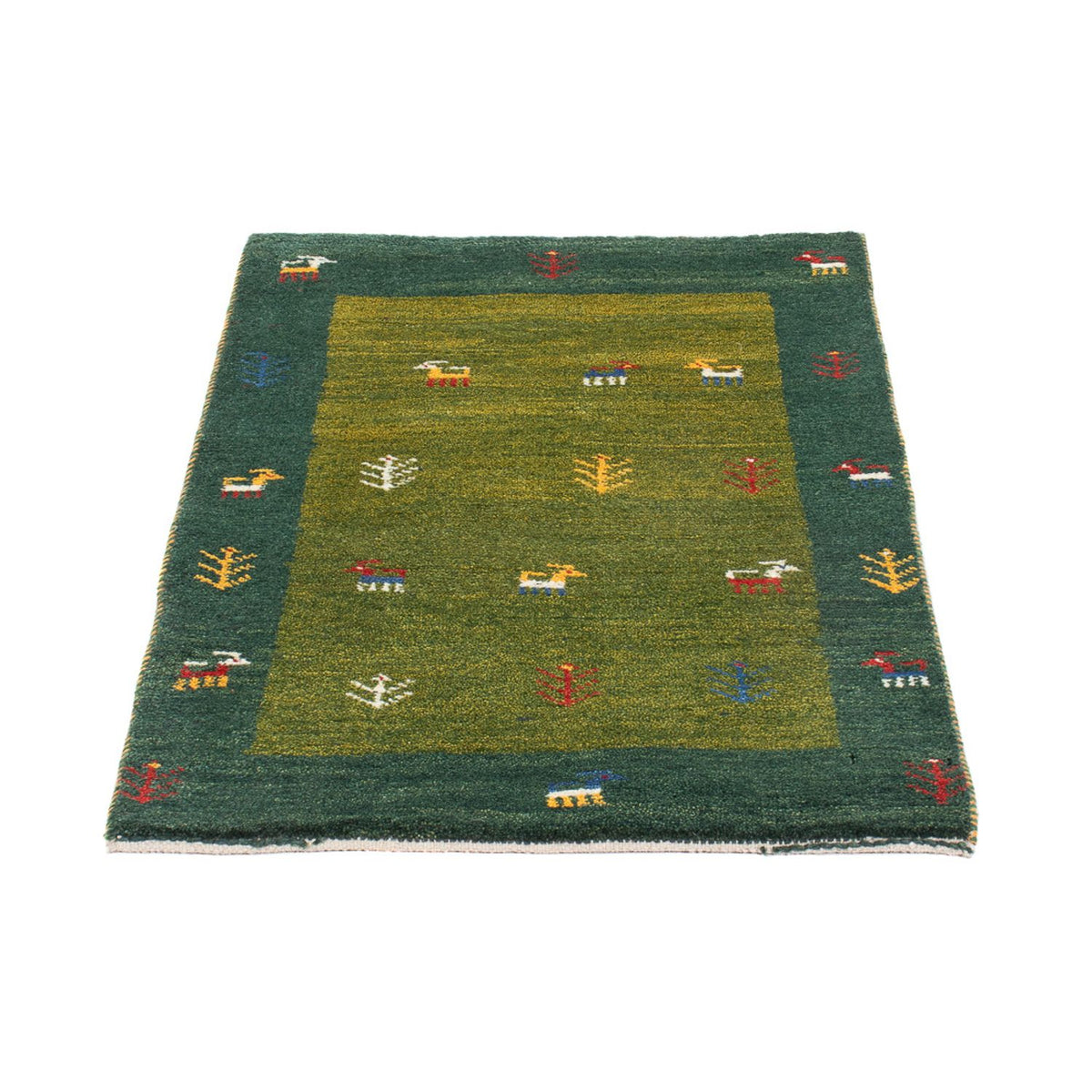 Tappeto Gabbeh - Persero - 86 x 58 cm - verde