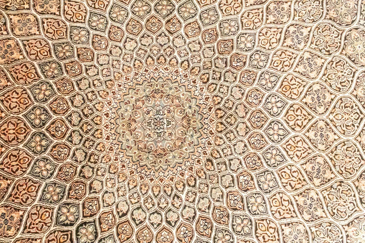 Tappeto di seta - Seta del Kashmir - 280 x 185 cm - marrone