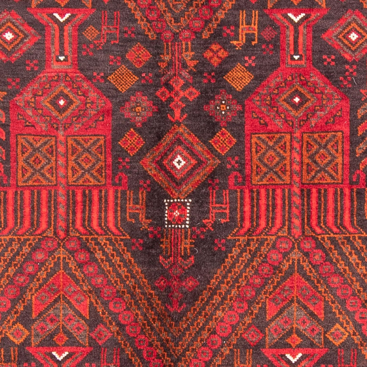 Tappeto corsia Tappeto Belutsch - 240 x 124 cm - rosso scuro