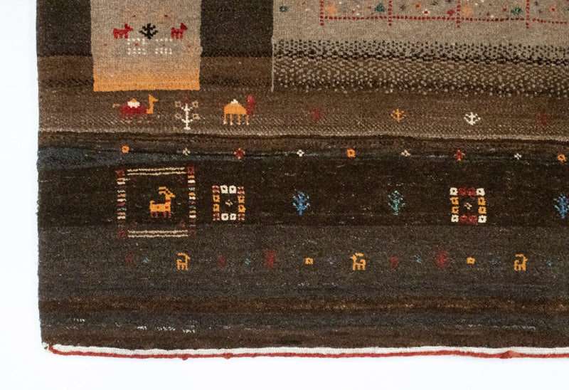 Tappeto Gabbeh - Loribaft Persero - 194 x 148 cm - marrone