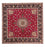 Tappeto Persero - Tabriz - Reale quadrato - 246 x 245 cm - rosso scuro