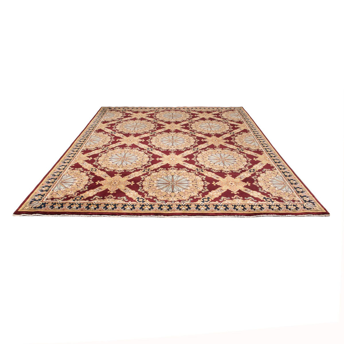 Tappeto orientale - Keshan - Indo - 307 x 244 cm - rosso scuro