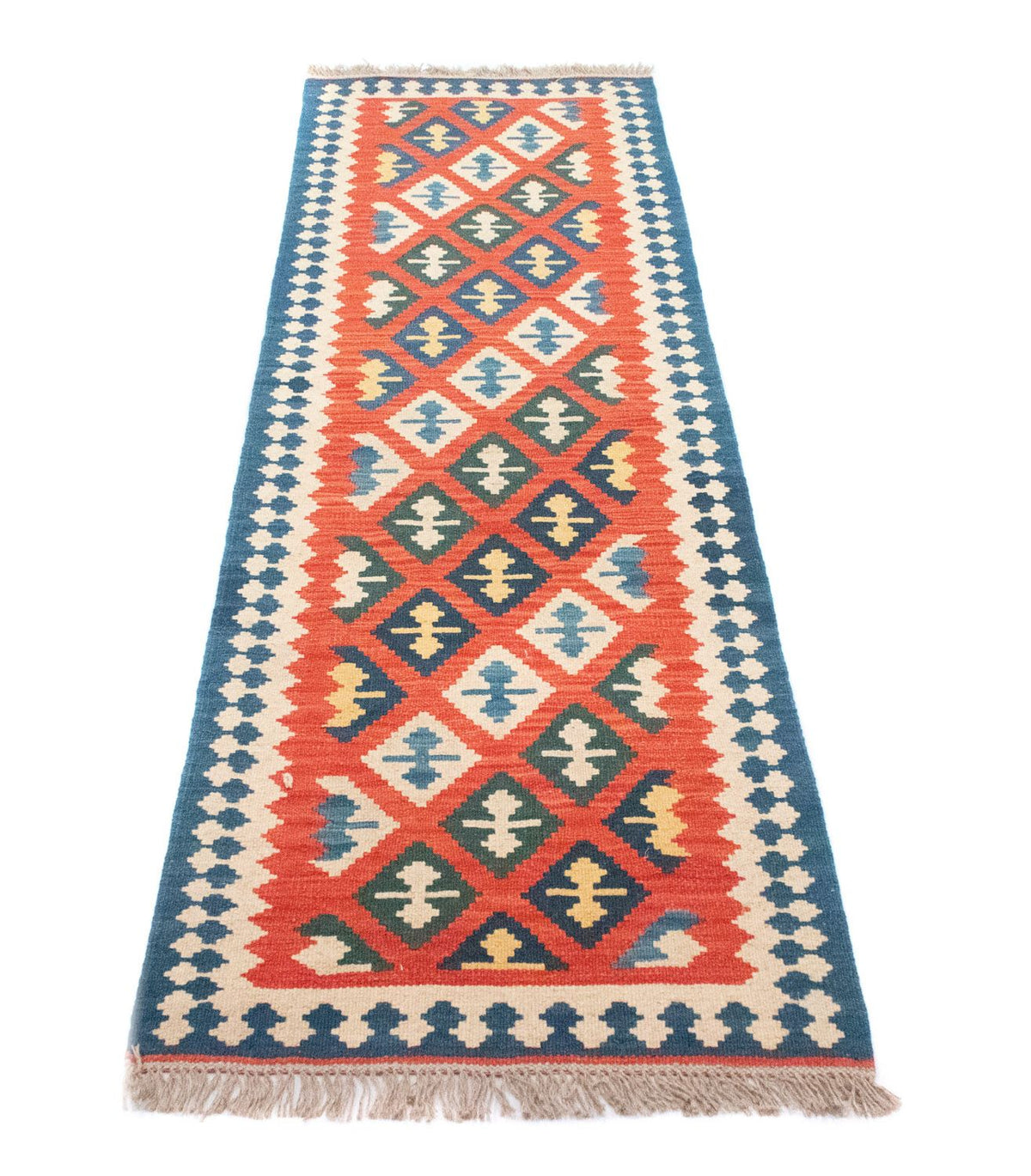 Tappeto corsia Tappeto Kelim - Orientale - 205 x 60 cm - arancione