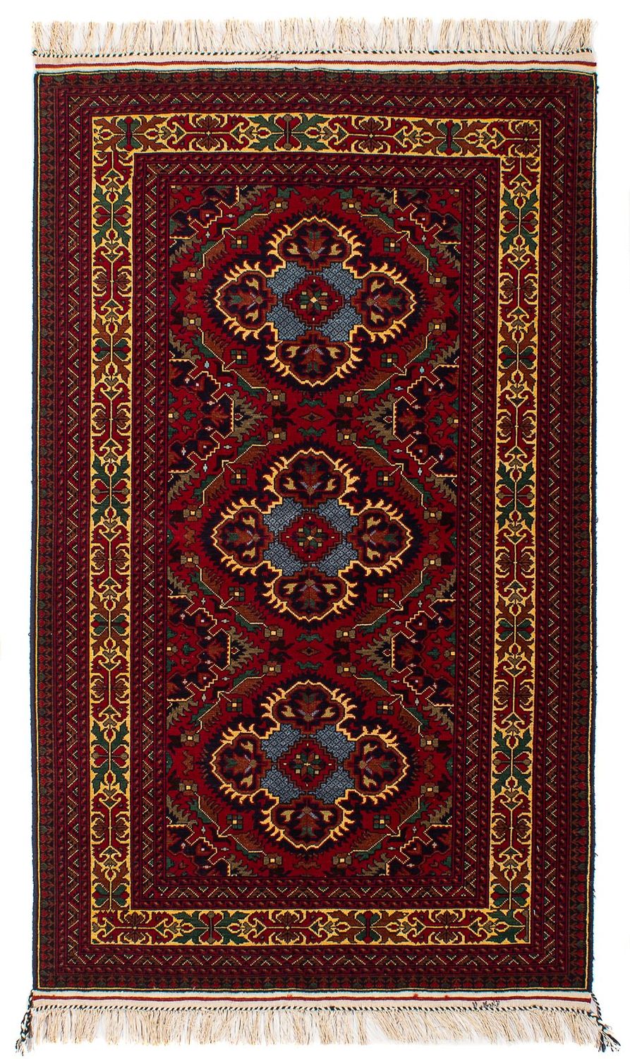 Tappeto afgano - 145 x 93 cm - rosso scuro