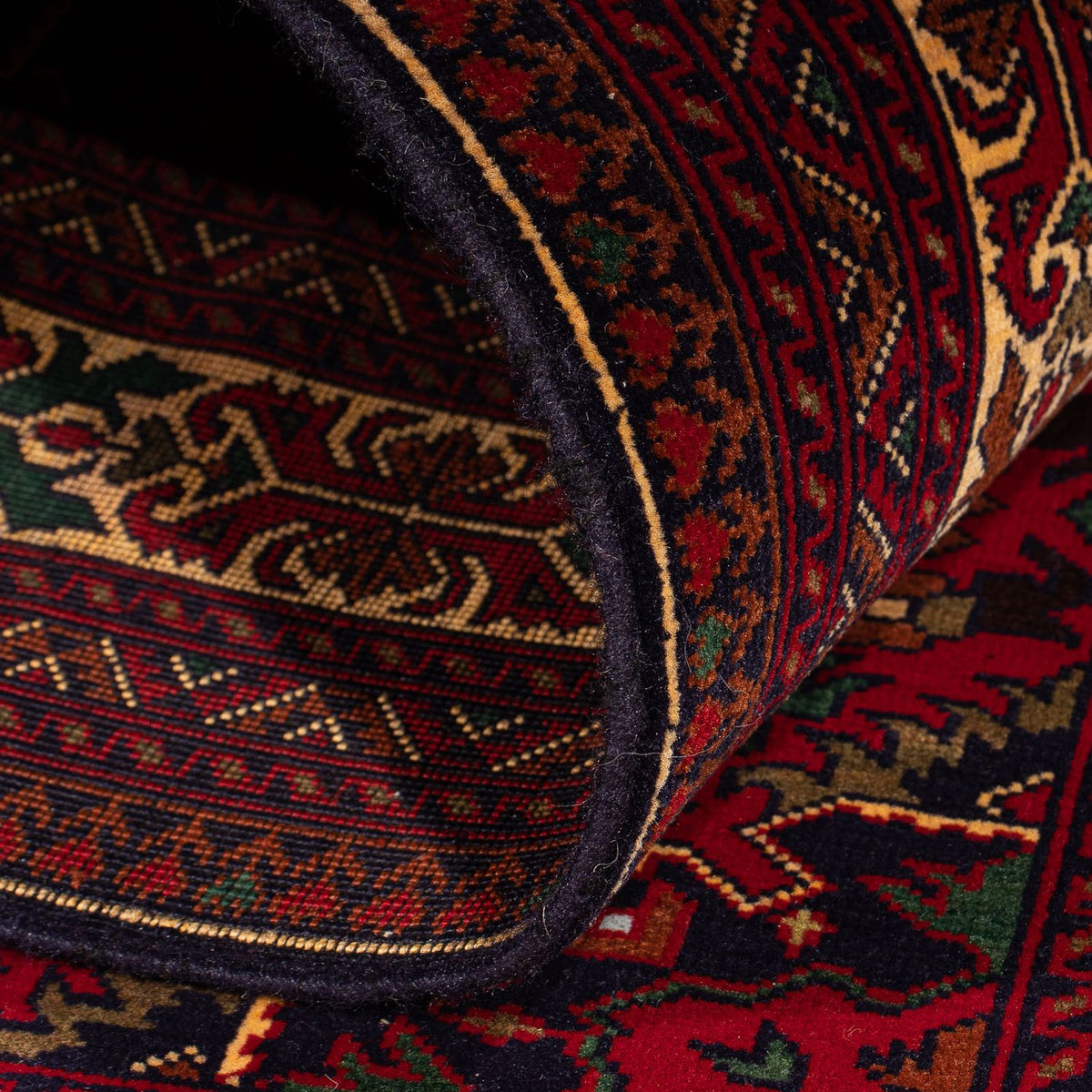 Tappeto afgano - 145 x 93 cm - rosso scuro