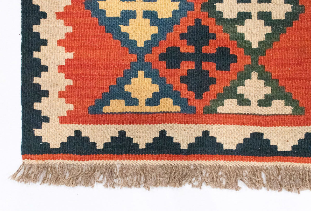 Tappeto corsia Tappeto Kelim - Orientale - 195 x 63 cm - arancione
