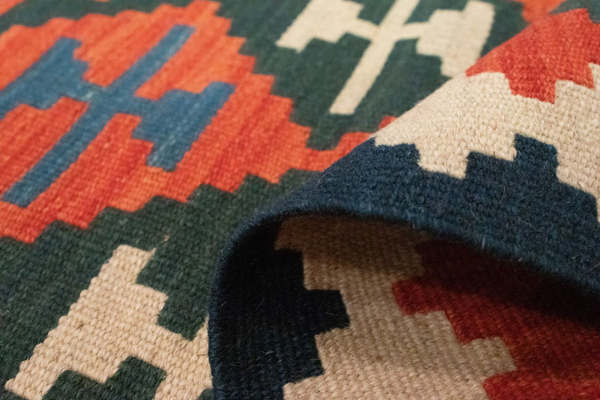 Tappeto corsia Tappeto Kelim - Orientale - 197 x 62 cm - arancione