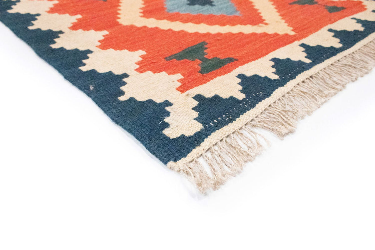 Tappeto corsia Tappeto Kelim - Orientale - 203 x 68 cm - arancione