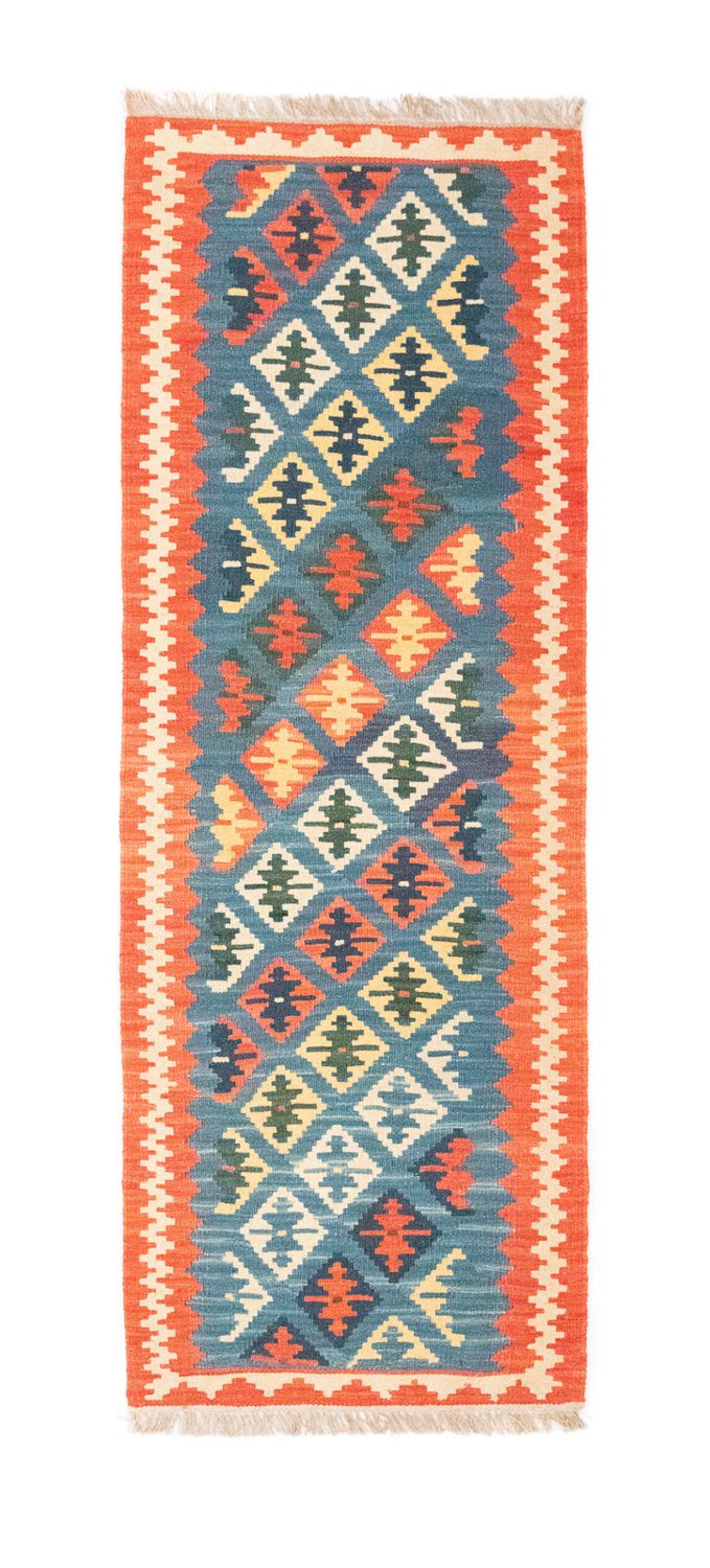 Tappeto corsia Tappeto Kelim - Orientale - 198 x 64 cm - blu