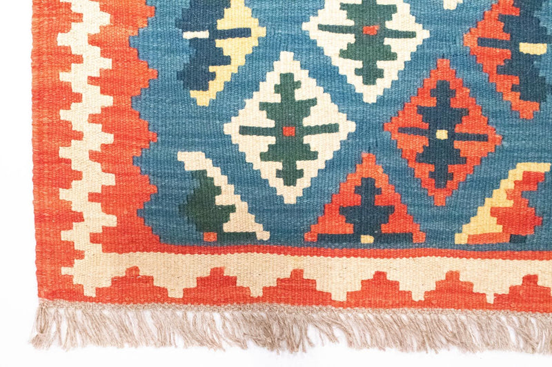 Tappeto corsia Tappeto Kelim - Orientale - 198 x 64 cm - blu