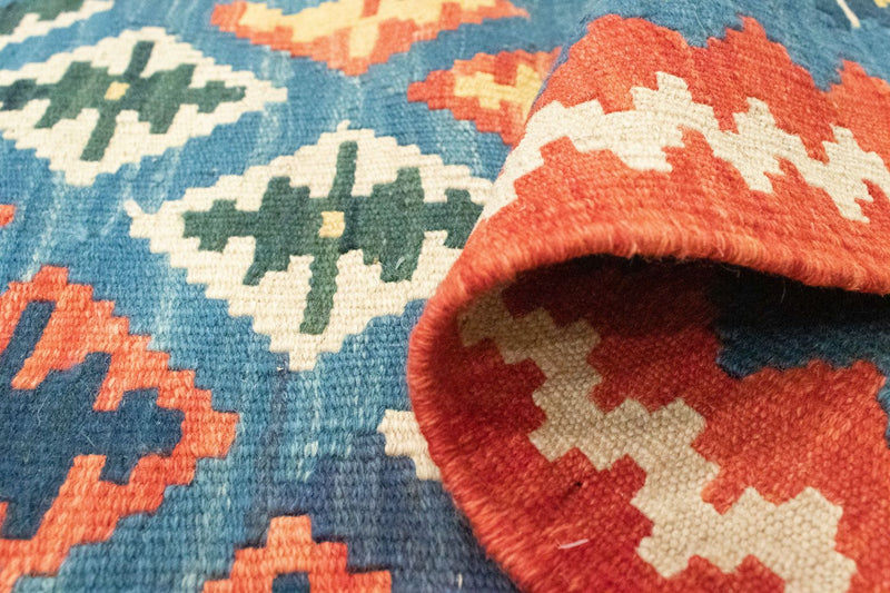 Tappeto corsia Tappeto Kelim - Orientale - 198 x 64 cm - blu