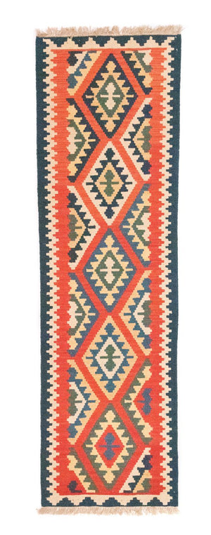 Tappeto corsia Tappeto Kelim - Orientale - 204 x 60 cm - arancione