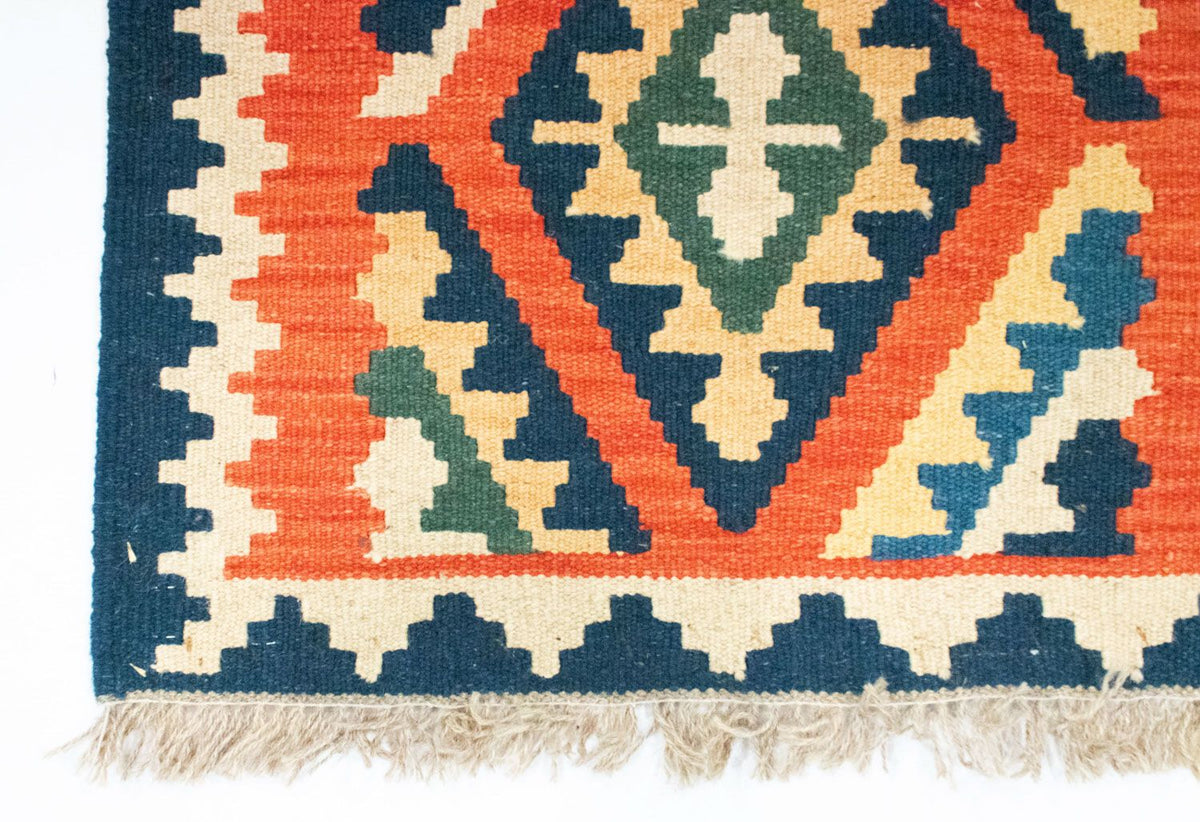 Tappeto corsia Tappeto Kelim - Orientale - 204 x 60 cm - arancione