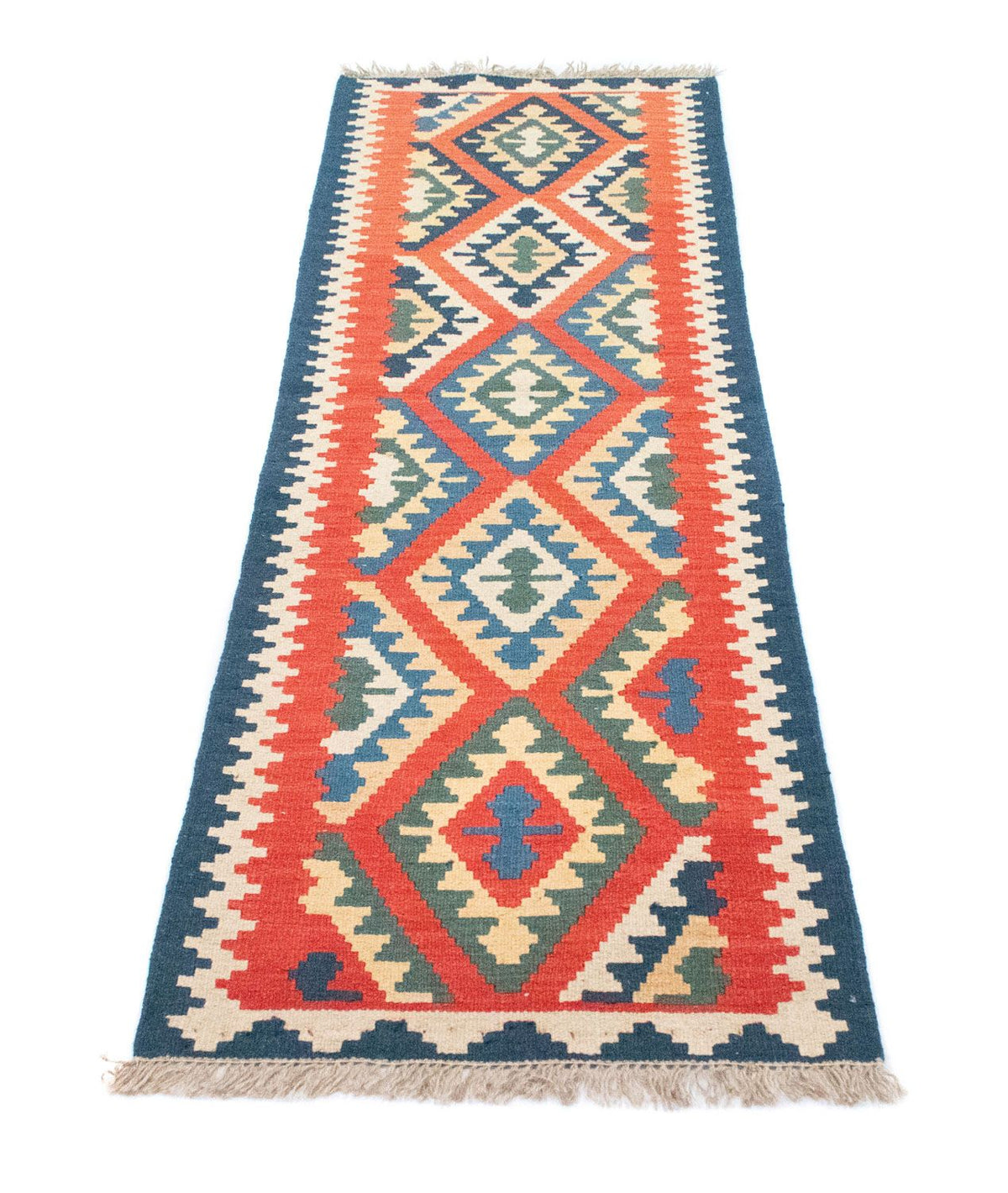 Tappeto corsia Tappeto Kelim - Orientale - 204 x 60 cm - arancione