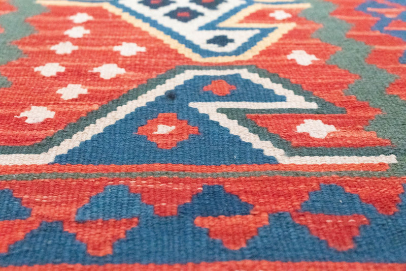 Tappeto corsia Tappeto Kelim - Orientale - 194 x 64 cm - arancione