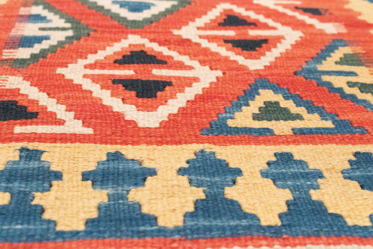 Tappeto corsia Tappeto Kelim - Orientale - 200 x 70 cm - arancione