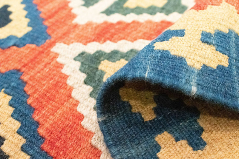 Tappeto corsia Tappeto Kelim - Orientale - 200 x 70 cm - arancione