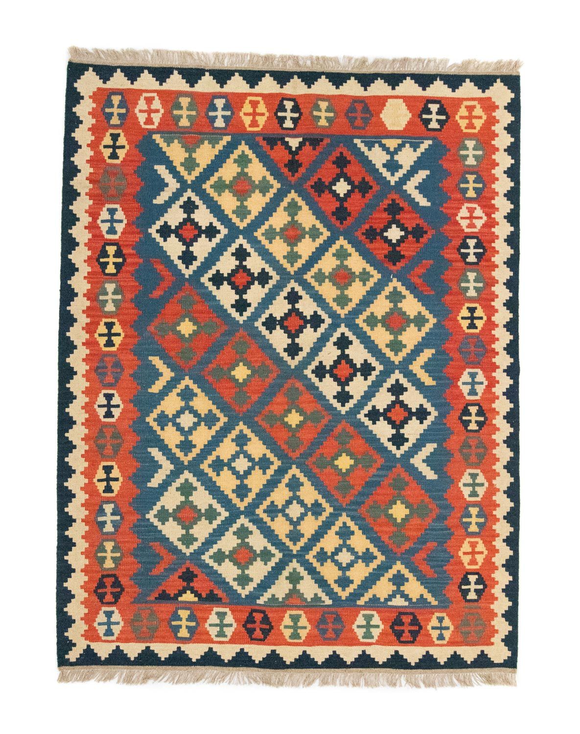Tappeto Kelim - Orientale - 200 x 155 cm - blu