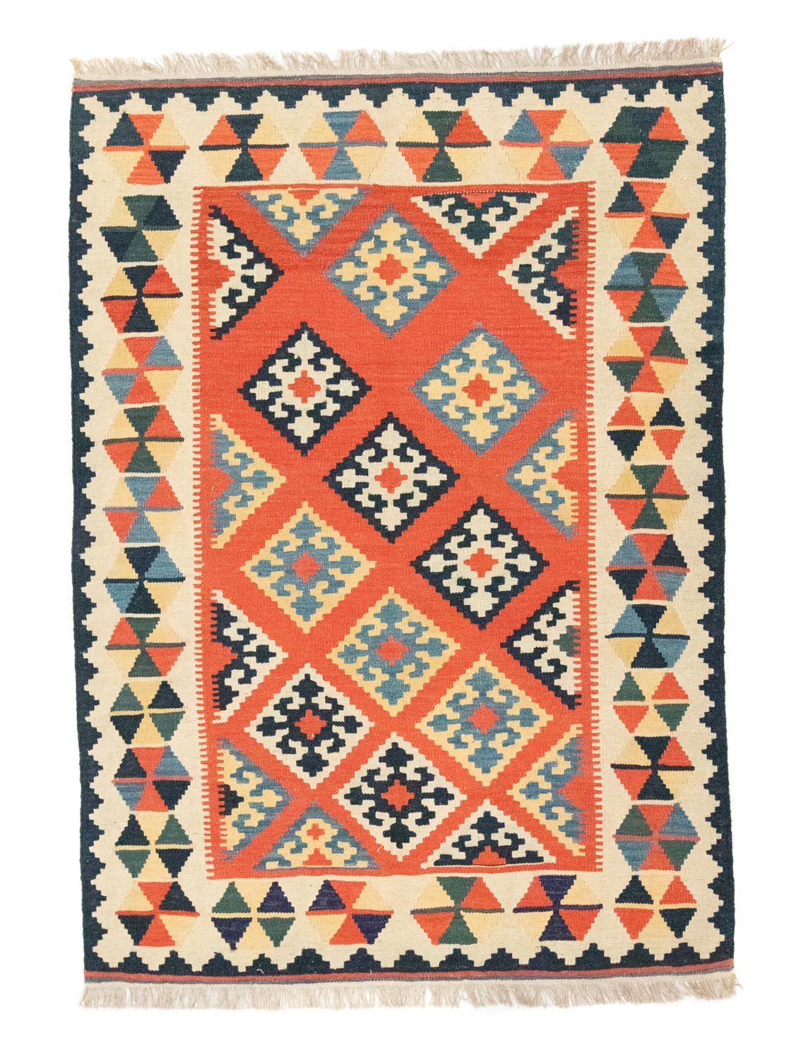Tappeto Kelim - Orientale - 203 x 143 cm - arancione