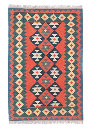 Tappeto Kelim - Orientale - 184 x 120 cm - arancione