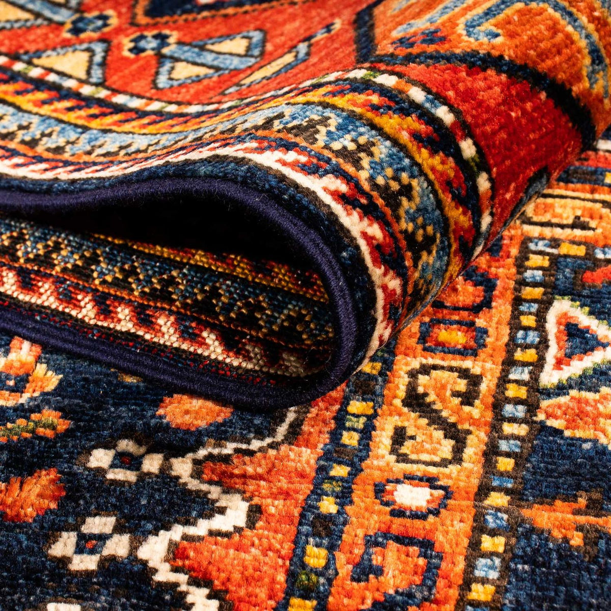 Tappeto afgano - 244 x 170 cm - blu scuro