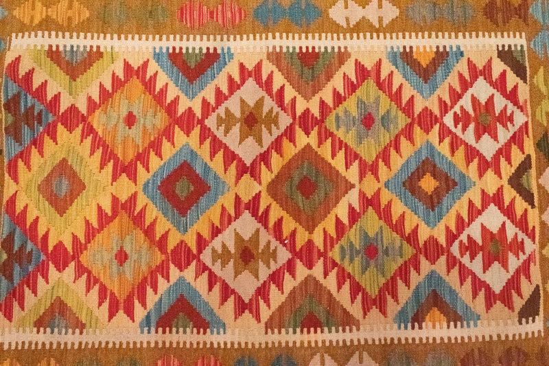 Tappeto Kelim - Orientale - 147 x 105 cm - arancione