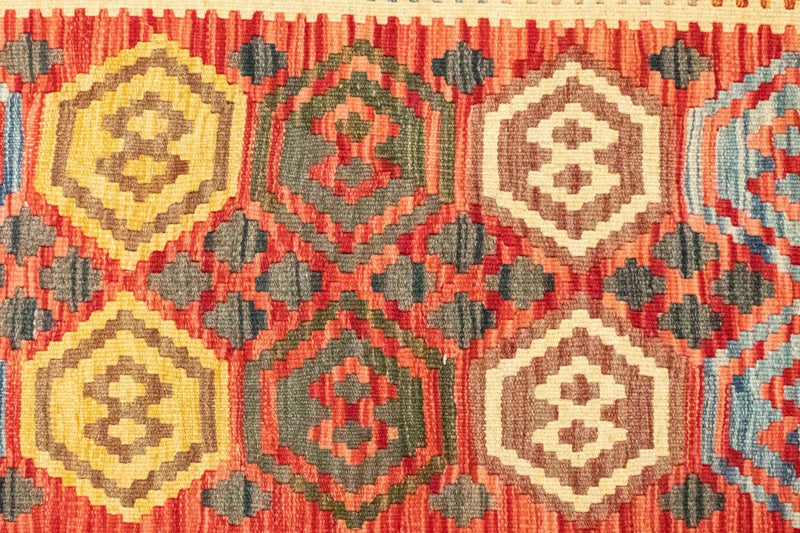 Tappeto corsia Tappeto Kelim - Orientale - 197 x 100 cm - arancione