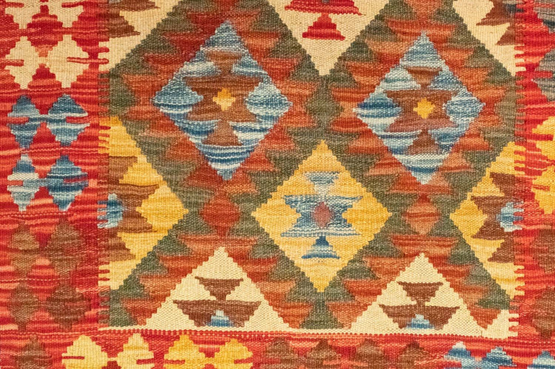 Tappeto corsia Tappeto Kelim - Orientale - 190 x 99 cm - rosso