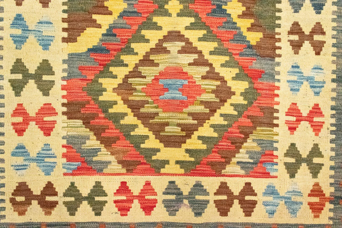 Tappeto corsia Tappeto Kelim - Orientale - 204 x 97 cm - arancione