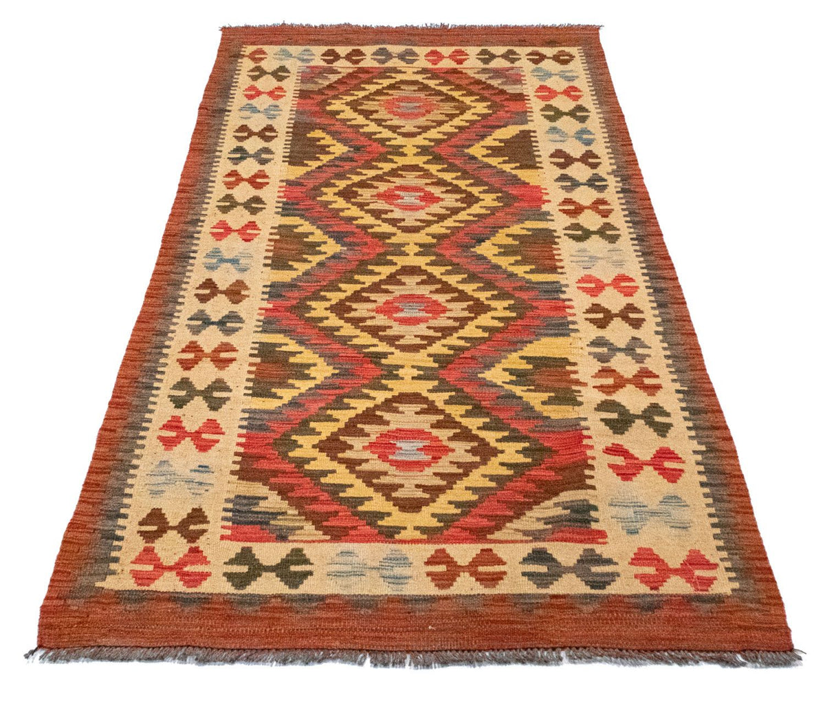 Tappeto corsia Tappeto Kelim - Orientale - 204 x 97 cm - arancione
