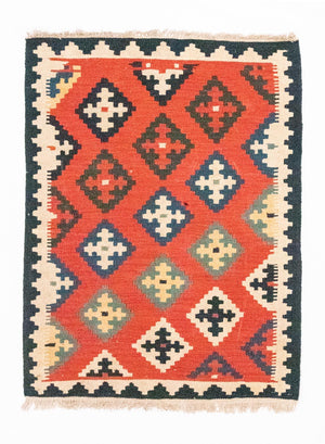 Tappeto Kelim - Orientale - 112 x 85 cm - arancione