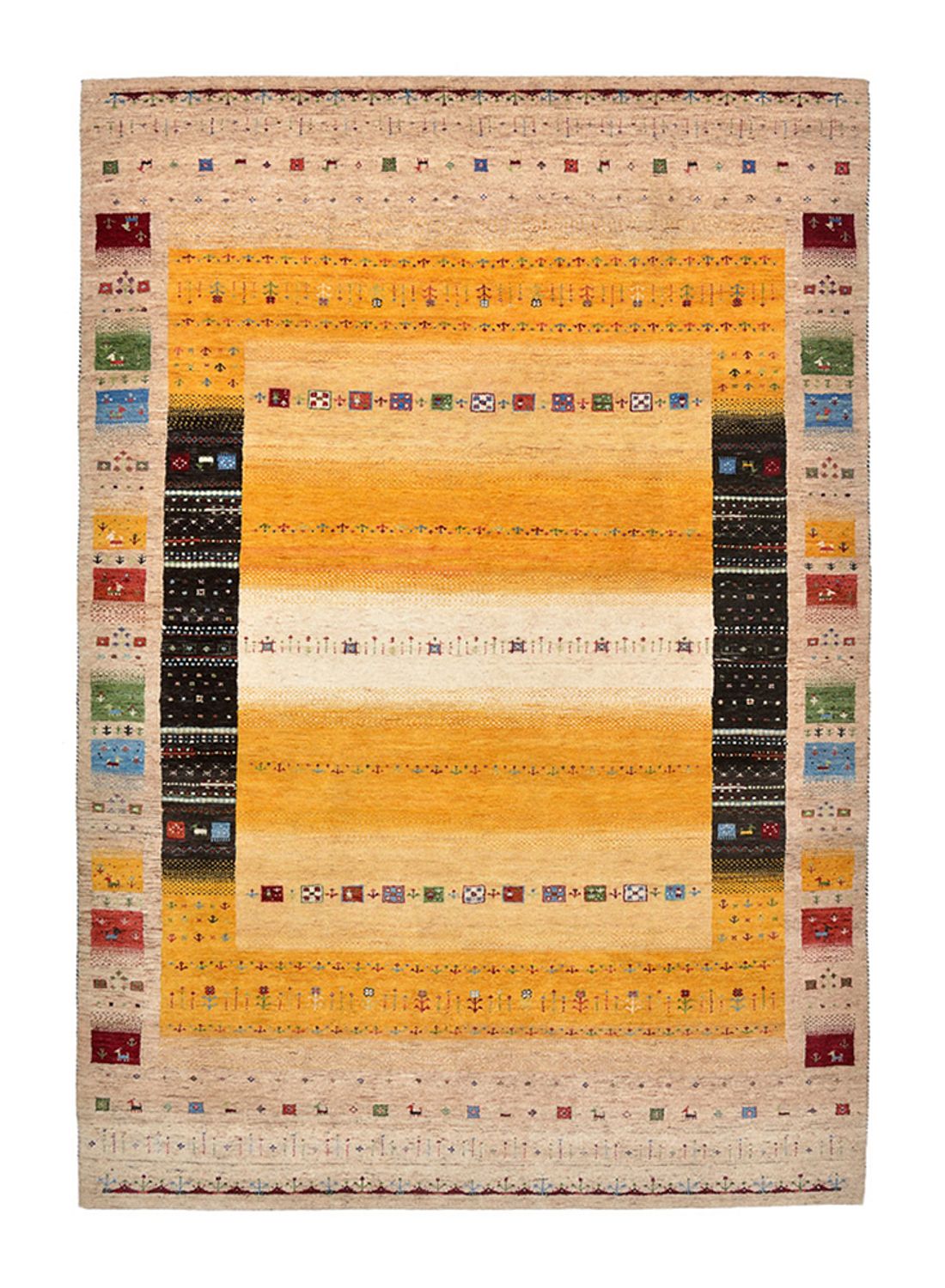 Tappeto Gabbeh - Loribaft Indus - 245 x 173 cm - multicolore