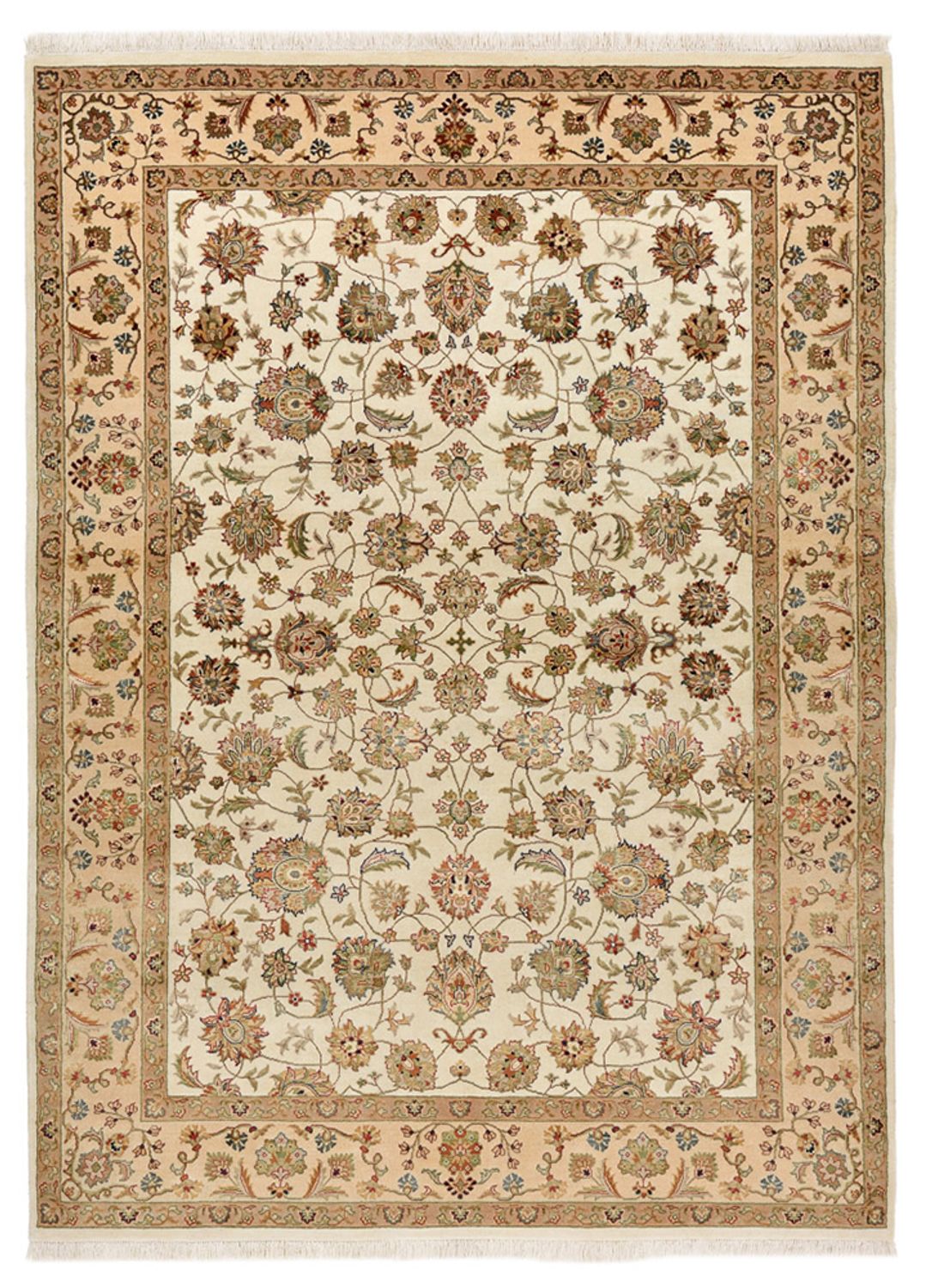 Tappeto orientale - Tabriz - 210 x 153 cm - crema