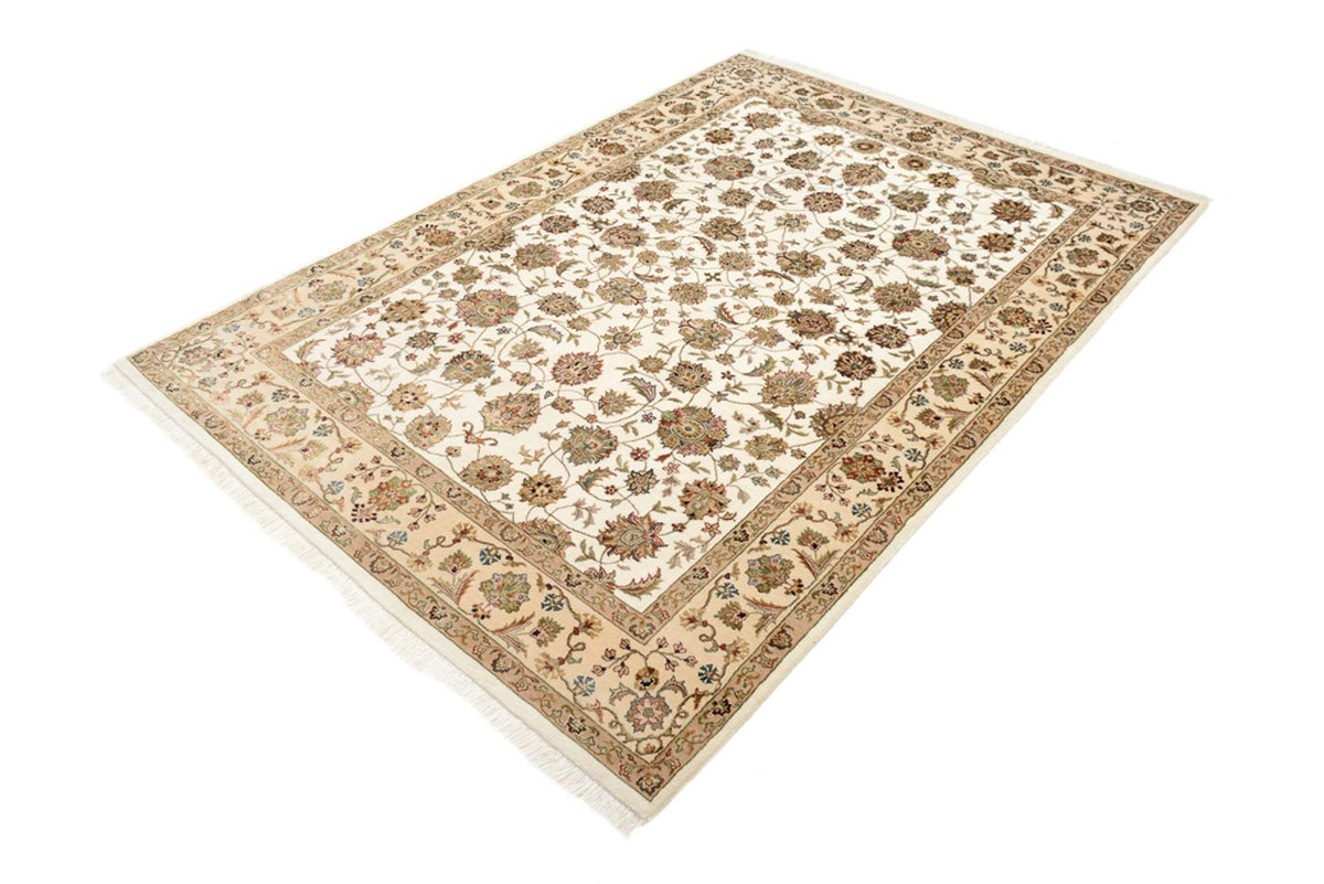 Tappeto orientale - Tabriz - 210 x 153 cm - crema