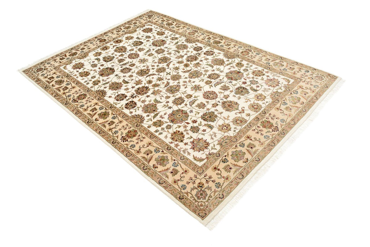 Tappeto orientale - Tabriz - 210 x 153 cm - crema